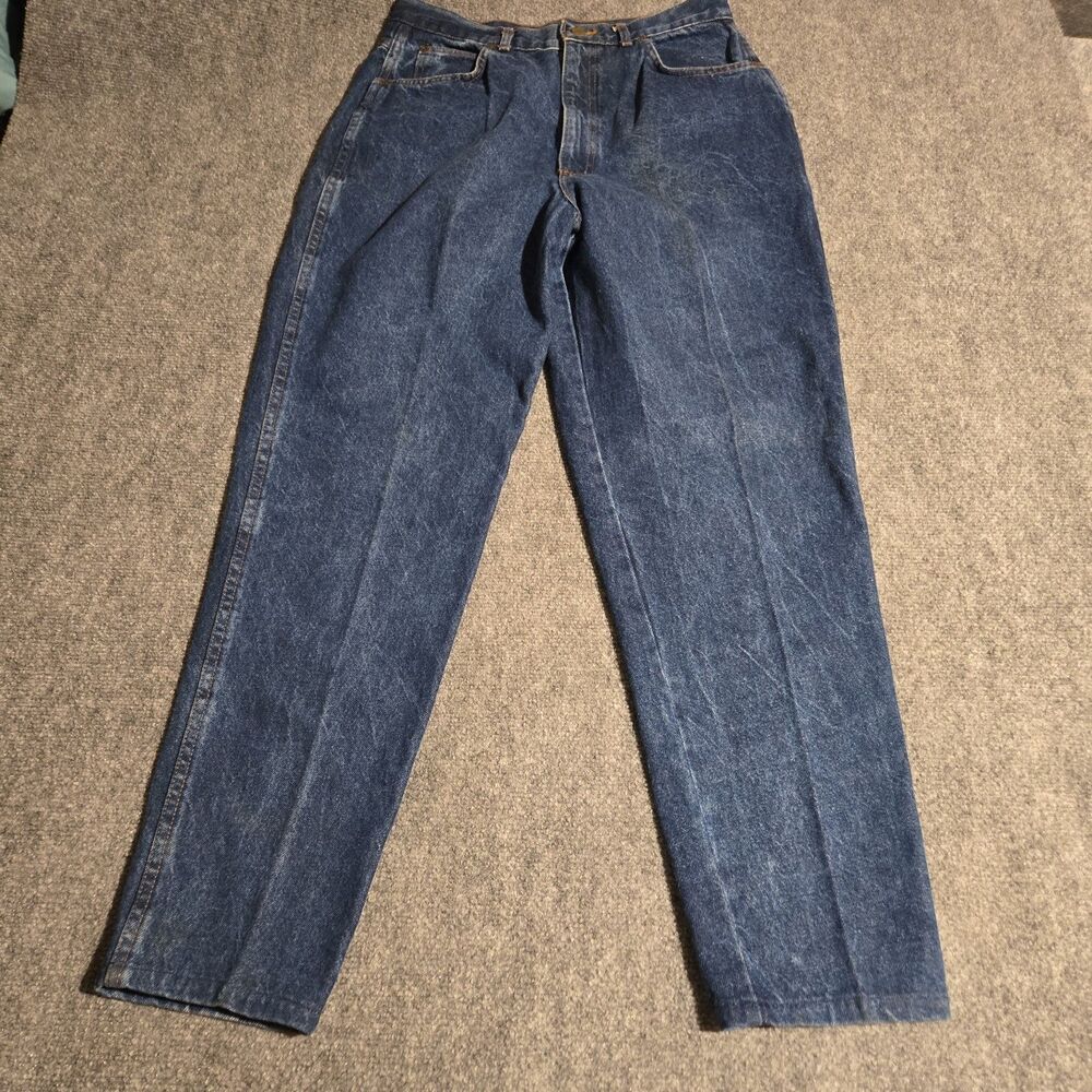 Vintage CHIC Jeans Womens Size 16 Tall Blue Dark Wash High Rise Made USA
